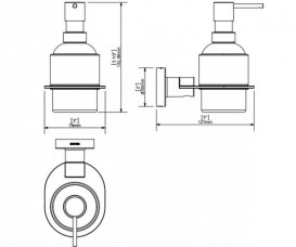 Диспенсер для жидкого мыла Sonia Tecno Project White настенный белый 166121