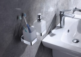 Диспенсер для рідкого мила Volle Teo настінний матове скло / хром 15-88-421