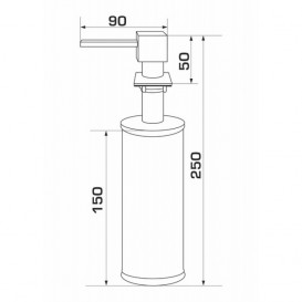 Диспенсер миючого засобу Granado Cuadrado black shine gd0101
