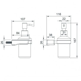 Диспенсер жидкого мыла Imprese Grafiky подвесной никель ZMK041807310