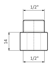 Дистанційна гайка 1/2 Terma хром TGUCR001