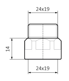 Дистанційна гайка 1/2 Terma хром TGUCR001