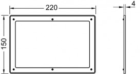 Дистанционная рамка для панели смыва TECE TECEsolid пластик серый 9240441
