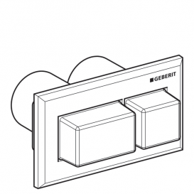 Дистанційний змив Geberit пневматичний для подвійного змиву приховане розміщення глянцевий хром 116.052.21.1
