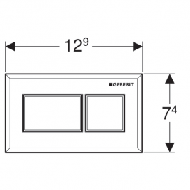 Дистанційний змив Geberit пневматичний для подвійного змиву приховане розміщення глянцевий хром 116.052.21.1