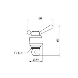 Дивертор для змішувача Kroner KRM C956 хром CV023551