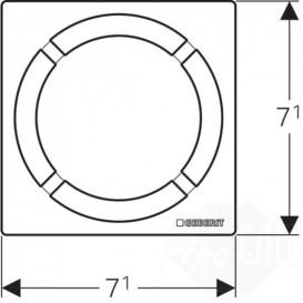 Дизайнерская решетка для душевого трапа Geberit Circle круг 8х8 см нержавеющая сталь 154.311.00.1