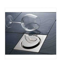 Дизайнерська решітка для душового трапа Geberit Circle коло 8х8 см нержавіюча сталь 154.311.00.1