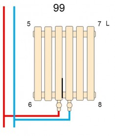 Дизайнерский радиатор Betatherm Mirror 180х60,9 см сталь черный LE 1118/08 9005M 99