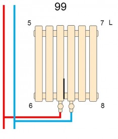 Дизайнерский радиатор Betatherm Praktikum 1 180х38,7 см сталь черный PV 1180/10  9005М 99