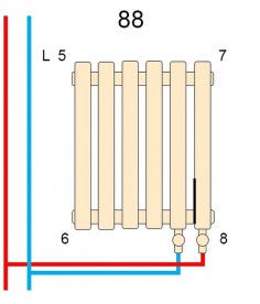 Дизайнерский радиатор Betatherm Praktikum 50х99,5 см сталь белый PV 2050/26  9016М 88