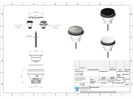 Донный клапан click-clack L.B.Plast пластик глянцевый хром LI232