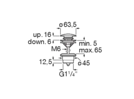 Донный клапан click-clack Roca Aqua керамика белый A505401100
