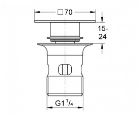 Донный клапан для раковин с переливом Grohe хром 40565000