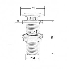 Донный клапан для раковины ArtCeram оливково-серый ACA038 15;00