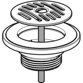 Донный клапан для раковины Geberit со свободным изливом сетчатый фильтр нержавеющая сталь полированная 152.005.00.1