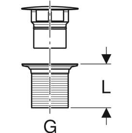Донний клапан для раковини Geberit із вільним виливом та кришкою клапана латунь чорний матовий 152.050.14.1