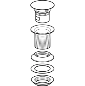 Донный клапан для раковины Geberit со свободным изливом и крышкой клапана латунь черный матовый 152.080.14.1