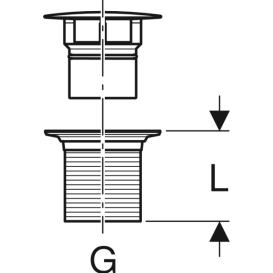 Донный клапан для раковины Geberit со свободным изливом и крышкой клапана латунь черный матовый 152.080.14.1