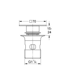 Донний клапан для раковини Grohe push-open суперсталь 40565DC0