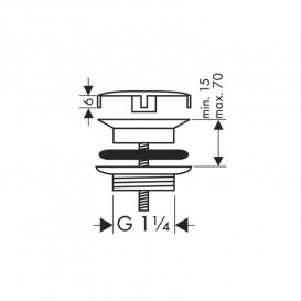 Донный клапан для раковины Hansgrohe Axor незапираемый шлифованная бронза 51301140