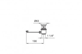 Донний клапан для раковини Laufen 1¼'' хром HF104470100000