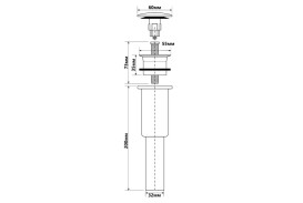 Донный клапан для раковины McAlpine декоративный click-clack латунь хром DECCL-CB