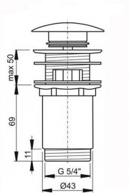 Донный клапан для раковины Ravak Click-Clack металл розовое золото матовое X01838