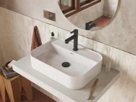 Донный клапан для раковины Ravak Flat черный матовый 8L033401