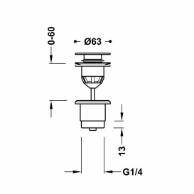 Донный клапан для раковины Tres Click-Clack розовое золото 24284001OP