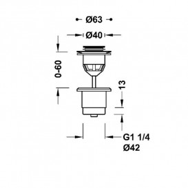 Донний клапан для раковини Tres Click-Clack Simple-Rapid чорна бронза 24284002KMB