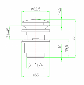 Донный клапан Fiore Click-Clack хром 35SC0002