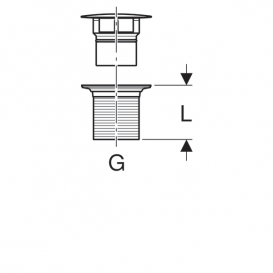 Донний клапан Geberit 8 см з відводом без можливості перекриття зливу і з кришкою клапана глянцевий хром 152.080.21.1