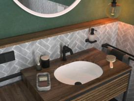 Донный клапан Hansgrohe для раковины без перелива матовый черный 50001670