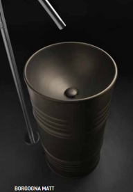 Донный клапан Kerasan клик-клак с накладкой из керамики бургундский матовый 923375