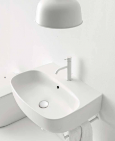 Донный клапан Kerasan клик-клак с накладкой из керамики белый 923301