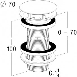 Донный клапан Radaway латунь хром L2264