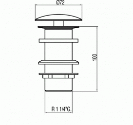 Донный клапан Tres хром 13424030