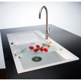 Дошка обробна для кухонного миття Franke 390x260 мм скло 112.0047.579