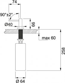 Дозатор для миючого засобу Franke SDR 500 мл цукру 119.0287.552