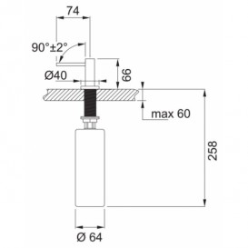 Дозатор для моющего средства Franke SDR 500 мл бежевый 119.0287.556