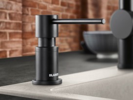 Дозатор для рідкого мила Blanco Lato чорний матовий 525789