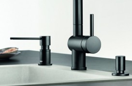 Дозатор для рідкого мила Blanco Lato чорний матовий 525789