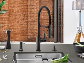 Дозатор для рідкого мила Blanco Lato чорний матовий 525789