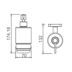 Дозатор для жидкого мыла Devit Laguna с держателем белый/хром 6730110
