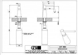 Дозатор для рідкого мила Gessi Just врізний 500 мл хром 29654#031
