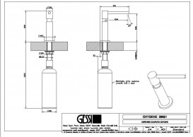 Дозатор для жидкого мыла Gessi Oxygene Сucina врезной 500 мл медь брашированная 29651#708