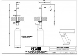 Дозатор для жидкого мыла Gessi Rettangolo врезной нержавеющая сталь 29653#149