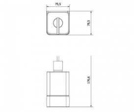 Дозатор для жидкого мыла Haceka Aline Mat Black белый/черный матовый 1196880