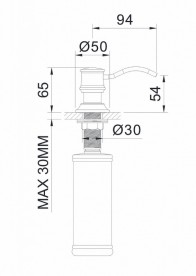 Дозатор для рідкого мила виразний Imprese Podzima Ledove хром ZMK01170130